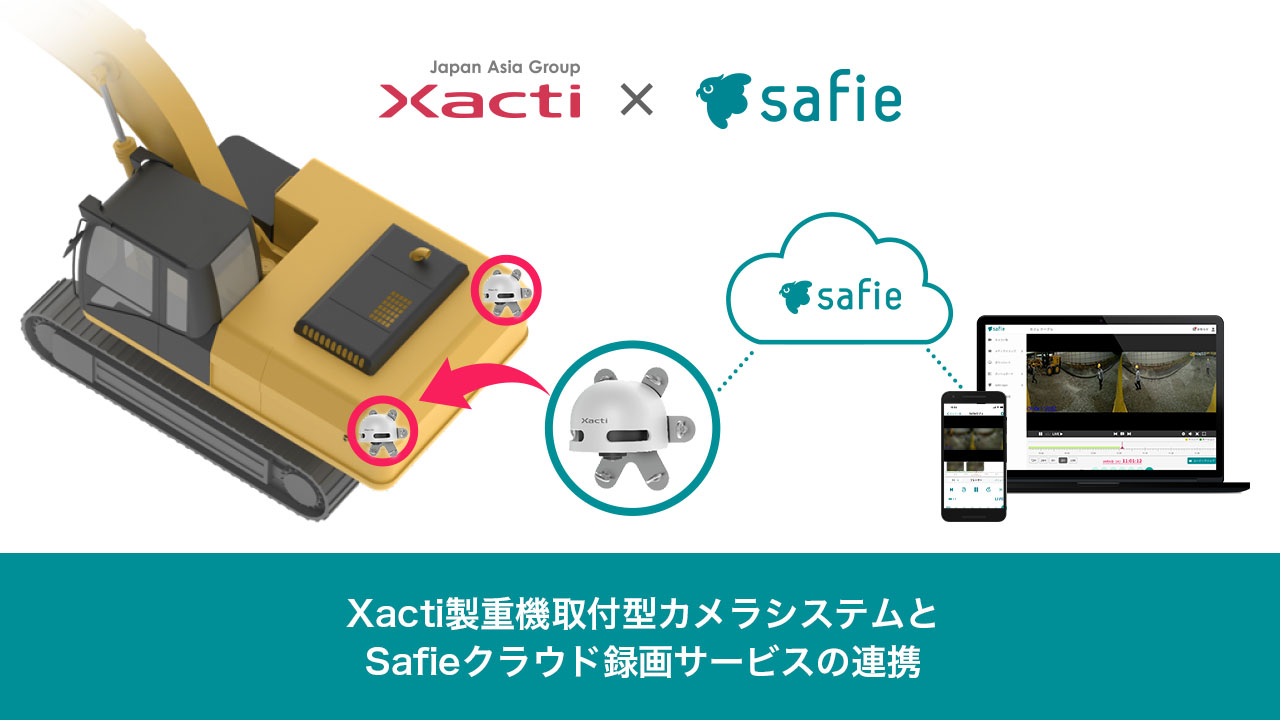 ザクティとセーフィー、重機向けカメラシステム×クラウド録画